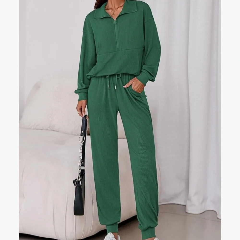 Prettygarden 2 piece ribbed  Women's set - Picture 4 of 6